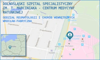 ODDZIAŁ REUMATOLOGII I CHORÓB WEWNĘTRZNYCH - DOLNOŚLĄSKI SZPITAL SPECJALISTYCZNY IM. T. MARCINIAKA - CENTRUM MEDYCYNY RATUNKOWEJ - UL. GEN. AUGUSTA EMILA FIELDORFA 2,  WROCŁAW-FABRYCZNA