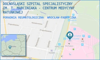 PORADNIA REUMATOLOGICZNA - DOLNOŚLĄSKI SZPITAL SPECJALISTYCZNY IM. T. MARCINIAKA - CENTRUM MEDYCYNY RATUNKOWEJ - UL. GEN. AUGUSTA EMILA FIELDORFA 2,  WROCŁAW-FABRYCZNA