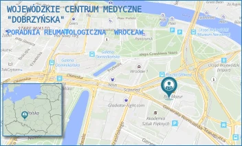 PORADNIA REUMATOLOGICZNA - WOJEWÓDZKIE CENTRUM MEDYCZNE "DOBRZYŃSKA" - UL. DOBRZYŃSKA 21/23,  WROCŁAW