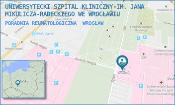 PORADNIA REUMATOLOGICZNA - UNIWERSYTECKI SZPITAL KLINICZNY IM. JANA MIKULICZA-RADECKIEGO WE WROCŁAWIU - UL. BOROWSKA 213,  WROCŁAW