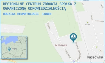 ODDZIAŁ REUMATOLOGII - REGIONALNE CENTRUM ZDROWIA SPÓŁKA Z OGRANICZONĄ ODPOWIEDZIALNOŚCIĄ - UL. GEN.JÓZEFA BEMA 5-6,  LUBIN
