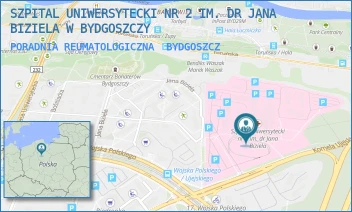 PORADNIA REUMATOLOGICZNA - SZPITAL UNIWERSYTECKI NR 2 IM. DR JANA BIZIELA W BYDGOSZCZY - UJEJSKIEGO 75,  BYDGOSZCZ