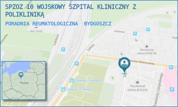 PORADNIA REUMATOLOGICZNA - SPZOZ 10 WOJSKOWY SZPITAL KLINICZNY Z POLIKLINIKĄ - POWSTAŃCÓW WARSZAWY 5,  BYDGOSZCZ