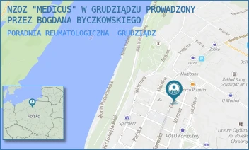 PORADNIA REUMATOLOGICZNA - NZOZ "MEDICUS" W GRUDZIĄDZU PROWADZONY PRZEZ BOGDANA BYCZKOWSKIEGO - DŁUGA 24,  GRUDZIĄDZ