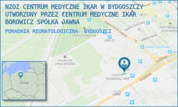 PORADNIA REUMATOLOGICZNA - NZOZ CENTRUM MEDYCZNE IKAR W BYDGOSZCZY UTWORZONY PRZEZ CENTRUM MEDYCZNE IKAR - BOROWICZ SPÓŁKA JAWNA - SZUBIŃSKA 32,  BYDGOSZCZ