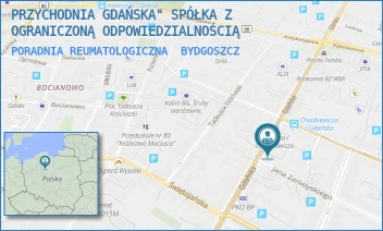 PORADNIA REUMATOLOGICZNA - PRZYCHODNIA GDAŃSKA" SPÓŁKA Z OGRANICZONĄ ODPOWIEDZIALNOŚCIĄ - GDAŃSKA 88-90,  BYDGOSZCZ