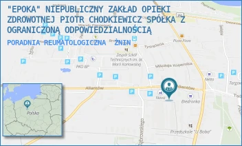 PORADNIA REUMATOLOGICZNA - "EPOKA" NIEPUBLICZNY ZAKŁAD OPIEKI ZDROWOTNEJ PIOTR CHODKIEWICZ SPÓŁKA Z OGRANICZONĄ ODPOWIEDZIALNOŚCIĄ - ALIANTÓW 1A,  ŻNIN