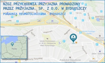 PORADNIA REUMATOLOGICZNA - NZOZ PRZYCHODNIA PRZYJAZNA PROWADZONY PRZEZ PRZYJAZNA  SP. Z O.O. W BYDGOSZCZY - PRZYJAZNA 13,  BYDGOSZCZ