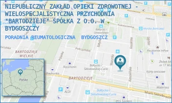 PORADNIA REUMATOLOGICZNA - NIEPUBLICZNY ZAKŁAD OPIEKI ZDROWOTNEJ - WIELOSPECJALISTYCZNA PRZYCHODNIA "BARTODZIEJE" SPÓŁKA Z O.O. W BYDGOSZCZY - KOSZALIŃSKA 7,  BYDGOSZCZ