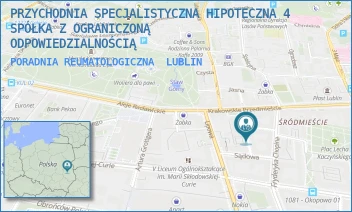PORADNIA REUMATOLOGICZNA - PRZYCHODNIA SPECJALISTYCZNA HIPOTECZNA 4 SPÓŁKA Z OGRANICZONĄ ODPOWIEDZIALNOŚCIĄ - HIPOTECZNA 4,  LUBLIN