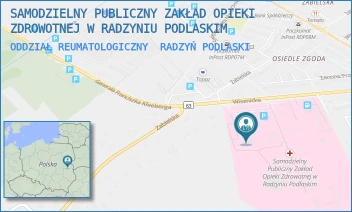 ODDZIAŁ REUMATOLOGICZNY - SAMODZIELNY PUBLICZNY ZAKŁAD OPIEKI ZDROWOTNEJ W RADZYNIU PODLASKIM - WISZNICKA 111,  RADZYŃ PODLASKI