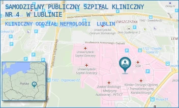 KLINICZNY ODDZIAŁ NEFROLOGII - UNIWERSYTECKI SZPITAL KLINICZNY NR 4 W LUBLINIE - DR. K. JACZEWSKIEGO 8,  LUBLIN