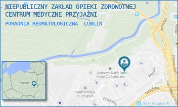 PORADNIA REUMATOLOGICZNA - NIEPUBLICZNY ZAKŁAD OPIEKI ZDROWOTNEJ CENTRUM MEDYCZNE PRZYJAŹNI - PRZYJAŹNI 13,  LUBLIN