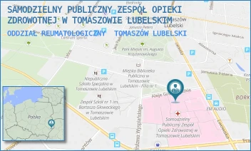 ODDZIAŁ REUMATOLOGICZNY - SAMODZIELNY PUBLICZNY ZESPÓŁ OPIEKI ZDROWOTNEJ W TOMASZOWIE LUBELSKIM - ALEJE GRUNWALDZKIE 1,  TOMASZÓW LUBELSKI