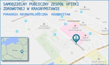 PORADNIA REUMATOLOGICZNA - SAMODZIELNY PUBLICZNY ZESPÓŁ OPIEKI ZDROWOTNEJ W KRASNYMSTAWIE - SOBIESKIEGO 4,  KRASNYSTAW
