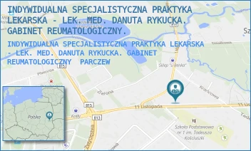 INDYWIDUALNA SPECJALISTYCZNA PRAKTYKA LEKARSKA - LEK. MED. DANUTA RYKUCKA. GABINET REUMATOLOGICZNY - INDYWIDUALNA SPECJALISTYCZNA PRAKTYKA LEKARSKA - LEK. MED. DANUTA RYKUCKA. GABINET REUMATOLOGICZNY. - 11 LISTOPADA 93,  PARCZEW