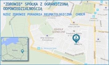 NZOZ ZDROWIE PORADNIA REUMATOLOGICZNA - "ZDROWIE" SPÓŁKA Z OGRANICZONĄ ODPOWIEDZIALNOŚCIĄ - SZYMANOWSKIEGO 1,  CHEŁM
