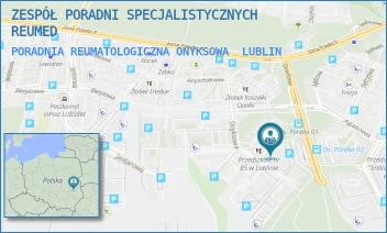 PORADNIA REUMATOLOGICZNA ONYKSOWA - ZESPÓŁ PORADNI SPECJALISTYCZNYCH REUMED - ONYKSOWA 10,  LUBLIN