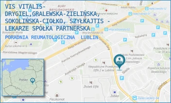 PORADNIA REUMATOLOGICZNA - VIS VITALIS- DRYGIEL,GRALEWSKA-ZIELIŃSKA,  SOKOLIŃSKA-CIOŁKO, SZYŁKAJTIS - LEKARZE SPÓŁKA PARTNERSKA - T. ZANA 14,  LUBLIN