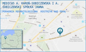 PORADNIA REUMATOLOGICZNA - MEDICUS A. KAROŃ-SOBICZEWSKA I A. SOBICZEWSKI SPÓŁKA JAWNA - UL. KARDYNAŁA STEFANA WYSZYŃSKIEGO 23A,  KOSTRZYN NAD ODRĄ