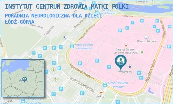 PORADNIA NEUROLOGICZNA DLA DZIECI - INSTYTUT CENTRUM ZDROWIA MATKI POLKI - UL. RZGOWSKA 281/289,  ŁÓDŹ-GÓRNA