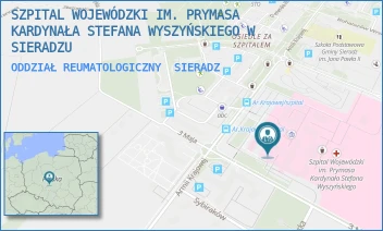 ODDZIAŁ REUMATOLOGICZNY - SZPITAL WOJEWÓDZKI IM. PRYMASA KARDYNAŁA STEFANA WYSZYŃSKIEGO W SIERADZU - UL. ARMII KRAJOWEJ 7,  SIERADZ