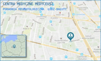 PORADNIA REUMATOLOGICZNA - CENTRA MEDYCZNE MEDYCEUSZ - UL. BAZAROWA 9,  ŁÓDŹ-BAŁUTY