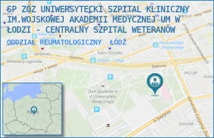 ODDZIAŁ REUMATOLOGICZNY - SP ZOZ UNIWERSYTECKI SZPITAL KLINICZNY NR 2 UNIWERSYTETU MEDYCZNEGO  W ŁODZI - PL. GEN. JÓZEFA HALLERA 1,  ŁÓDŹ