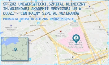 PORADNIA REUMATOLOGICZNA - SP ZOZ UNIWERSYTECKI SZPITAL KLINICZNY NR 2 UNIWERSYTETU MEDYCZNEGO  W ŁODZI - UL. STEFANA ŻEROMSKIEGO 113,  ŁÓDŹ-POLESIE