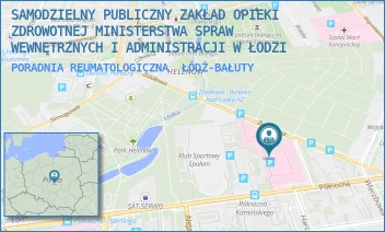 PORADNIA REUMATOLOGICZNA - SAMODZIELNY PUBLICZNY ZAKŁAD OPIEKI ZDROWOTNEJ MINISTERSTWA SPRAW WEWNĘTRZNYCH I ADMINISTRACJI W ŁODZI - UL. PÓŁNOCNA 42,  ŁÓDŹ-BAŁUTY