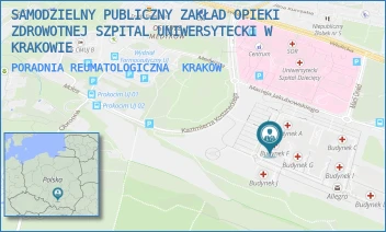 PORADNIA REUMATOLOGICZNA - SAMODZIELNY PUBLICZNY ZAKŁAD OPIEKI ZDROWOTNEJ SZPITAL UNIWERSYTECKI W KRAKOWIE - UL. MACIEJA JAKUBOWSKIEGO 2,  KRAKÓW