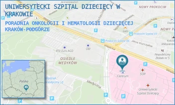 PORADNIA ONKOLOGII I HEMATOLOGII DZIECIĘCEJ - UNIWERSYTECKI SZPITAL DZIECIĘCY W KRAKOWIE - UL. WIELICKA 265,  KRAKÓW-PODGÓRZE