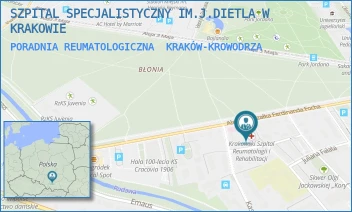 PORADNIA REUMATOLOGICZNA - SZPITAL SPECJALISTYCZNY IM.J.DIETLA W KRAKOWIE - UL. AL. F. FOCHA 33,  KRAKÓW-KROWODRZA