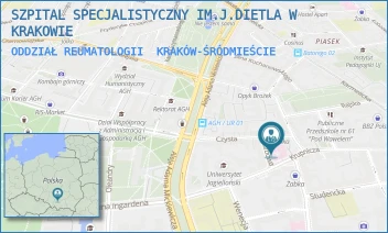 ODDZIAŁ REUMATOLOGII - SZPITAL SPECJALISTYCZNY IM.J.DIETLA W KRAKOWIE - UL. SKARBOWA 1,  KRAKÓW-ŚRÓDMIEŚCIE