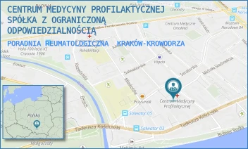 PORADNIA REUMATOLOGICZNA - CENTRUM MEDYCYNY PROFILAKTYCZNEJ SPÓŁKA Z OGRANICZONĄ ODPOWIEDZIALNOŚCIĄ - UL. BOLESŁAWA KOMOROWSKIEGO 12,  KRAKÓW-KROWODRZA