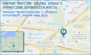 PORADNIA REUMATOLOGICZNA I LECZENIA OSTEOPOROZY - CENTRUM MEDYCZNE VADIMED SPÓŁKA Z OGRANICZONĄ ODPOWIEDZIALNOŚCIĄ - OSIEDLE KOLOROWE 21,  KRAKÓW-NOWA HUTA