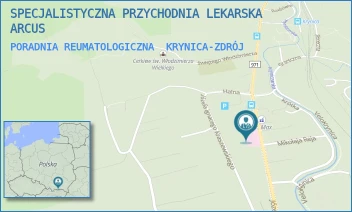 PORADNIA REUMATOLOGICZNA - SPECJALISTYCZNA PRZYCHODNIA LEKARSKA ARCUS - UL. JÓZEFA IGNACEGO KRASZEWSKIEGO 118,  KRYNICA-ZDRÓJ