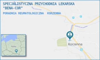 PORADNIA REUMATOLOGICZNA - SPECJALISTYCZNA PRZYCHODNIA LEKARSKA "BENA-COR" - KORZENNA 425,  KORZENNA
