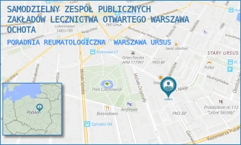 PORADNIA REUMATOLOGICZNA - SAMODZIELNY ZESPÓŁ PUBLICZNYCH ZAKŁADÓW LECZNICTWA OTWARTEGO WARSZAWA OCHOTA - SOSNKOWSKIEGO 18,  WARSZAWA URSUS