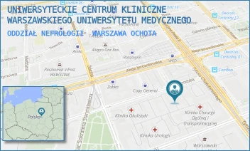 ODDZIAŁ NEFROLOGII - UNIWERSYTECKIE CENTRUM KLINICZNE WARSZAWSKIEGO UNIWERSYTETU MEDYCZNEGO - NOWOGRODZKA 59,  WARSZAWA OCHOTA