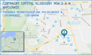 PORADNIA REUMATOLOGICZNA POLIKLINIKI W CIECHANOWIE  - CENTRALNY SZPITAL KLINICZNY MSW I A W WARSZAWIE - MICKIEWICZA 8,  CIECHANÓW
