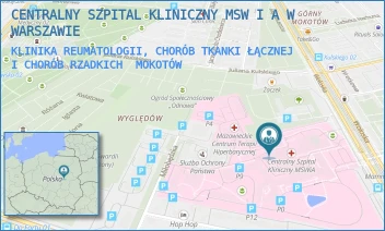KLINIKA REUMATOLOGII, CHORÓB TKANKI ŁĄCZNEJ I CHORÓB RZADKICH - CENTRALNY SZPITAL KLINICZNY MSW I A W WARSZAWIE - WOŁOSKA 137,  MOKOTÓW