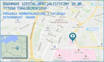PORADNIA REUMATOLOGICZNA I LECZENIA OSTEOPOROZY - RADOMSKI SZPITAL SPECJALISTYCZNY IM. DR TYTUSA CHAŁUBIŃSKIEGO - LEKARSKA 4,  RADOM