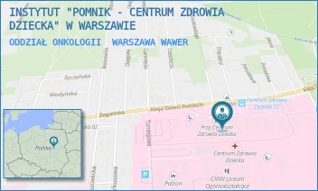 ODDZIAŁ ONKOLOGII - INSTYTUT "POMNIK - CENTRUM ZDROWIA DZIECKA" - ALEJA DZIECI POLSKICH 20,  WARSZAWA WAWER