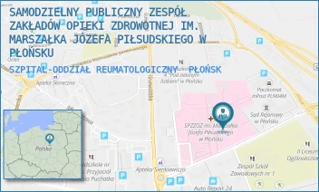 SZPITAL-ODDZIAŁ REUMATOLOGICZNY - SAMODZIELNY PUBLICZNY ZESPÓŁ ZAKŁADÓW OPIEKI ZDROWOTNEJ IM. MARSZAŁKA JÓZEFA PIŁSUDSKIEGO W PŁOŃSKU - HENRYKA SIENKIEWICZA 7,  PŁOŃSK