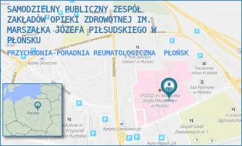 PRZYCHODNIA-PORADNIA REUMATOLOGICZNA - SAMODZIELNY PUBLICZNY ZESPÓŁ ZAKŁADÓW OPIEKI ZDROWOTNEJ IM. MARSZAŁKA JÓZEFA PIŁSUDSKIEGO W PŁOŃSKU - HENRYKA SIENKIEWICZA 7,  PŁOŃSK