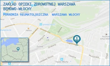 PORADNIA REUMATOLOGICZNA - ZAKŁAD OPIEKI ZDROWOTNEJ WARSZAWA BEMOWO-WŁOCHY - CEGIELNIANA 8,  WARSZAWA WŁOCHY