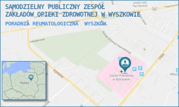 PORADNIA REUMATOLOGICZNA - SAMODZIELNY PUBLICZNY ZESPÓŁ ZAKŁADÓW OPIEKI ZDROWOTNEJ W WYSZKOWIE - KOMISJI EDUKACJI NARODOWEJ 1,  WYSZKÓW
