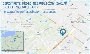 PORADNIA REUMATOLOGICZNA - JERZY PETZ MEDIQ NIEPUBLICZNY ZAKŁAD OPIEKI ZDROWOTNEJ - PIŁSUDSKIEGO 20,  LEGIONOWO