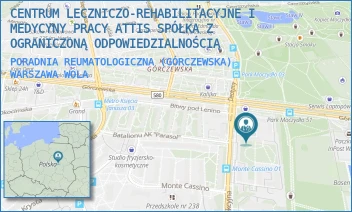 PORADNIA REUMATOLOGICZNA (GÓRCZEWSKA) - CENTRUM LECZNICZO-REHABILITACYJNE I MEDYCYNY PRACY ATTIS SPÓŁKA Z OGRANICZONĄ ODPOWIEDZIALNOŚCIĄ - GÓRCZEWSKA 89,  WARSZAWA WOLA